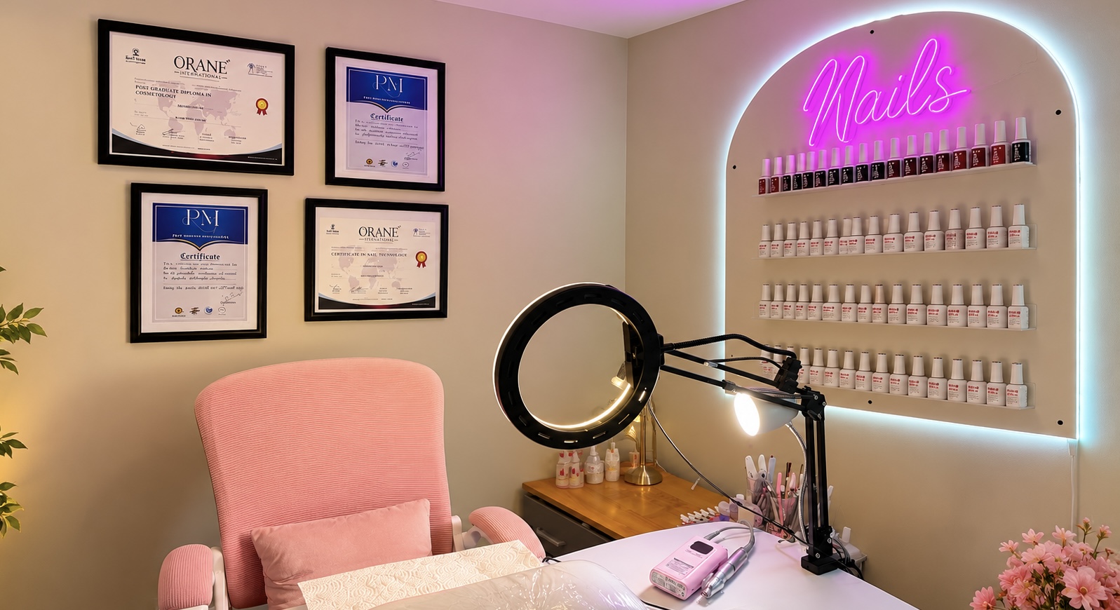 Nails by Sandeep salon with professional certificates